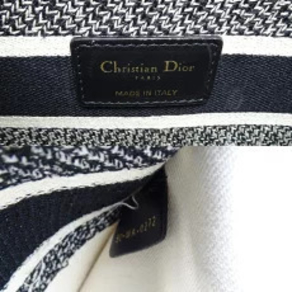 Christian Dior Lady Lite Handbag Canvas Ivory White - Picture 7 of 9